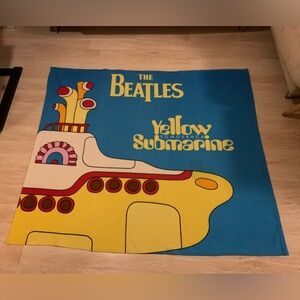 Yellow submarine throw blanket
